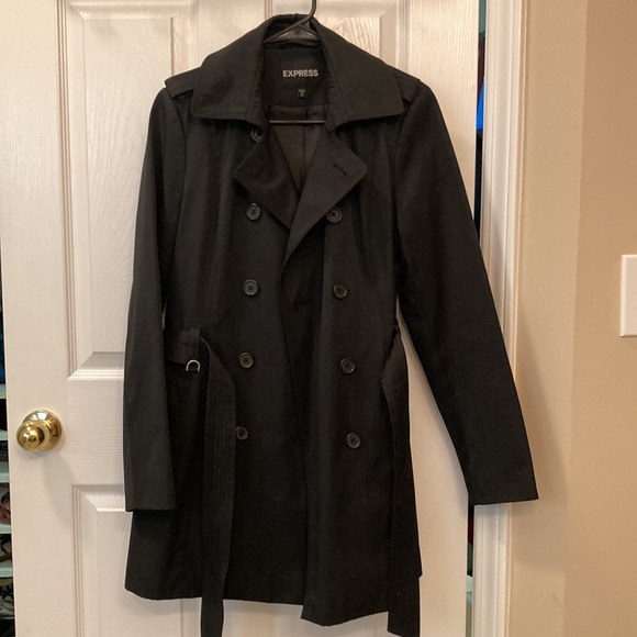 Express Women Trench Coat (Black) - Picture 4 of 9